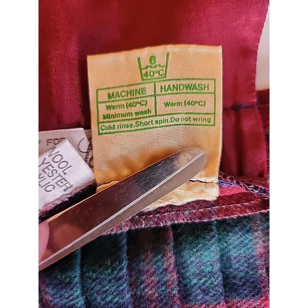 VTG Archie‎ Brown & Son Pleated Skirt Vest Holiday Preppy Red Green Plaid Girl 8